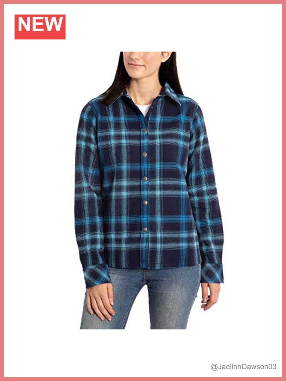 Fleece Lined Flannel Shirt Jacket Button Closure Plaid